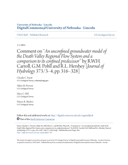 Comment on ``An unconfined groundwater model of the Death Valley