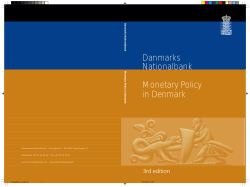 Danmarks Nationalbank Monetary Policy in Denmark