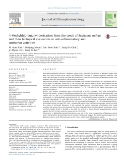 4-Methylthio-butanyl derivatives from the seeds of Raphanus sativus