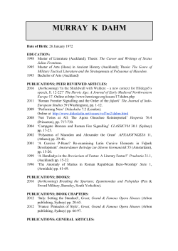 Murray Dahm Academic CV