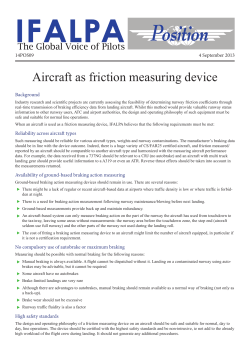 Aircraft as friction measuring device