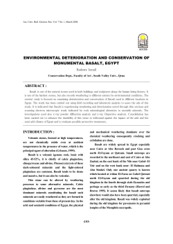 environmental deterioration and conservation of monumental basalt
