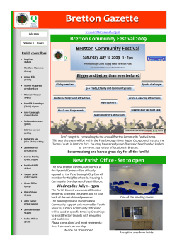 Bretton Gazette - Bretton Parish Council