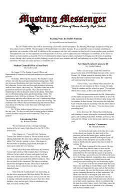 Mustang Messenger Issue #1