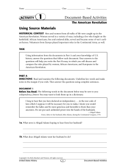 Document-Based Activities