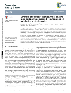 Enhanced photoelectrochemical water splitting using oxidized mass