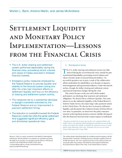 Settlement Liquidity and Monetary Policy Implementation