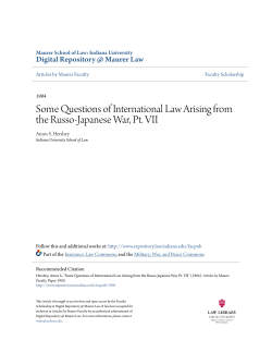 Some Questions of International Law Arising from the Russo
