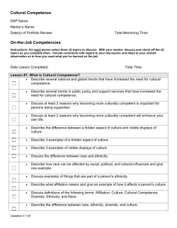 Cultural Competence