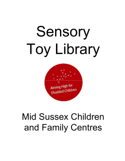 Sensory toy library catalogue