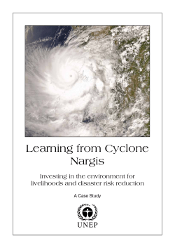 Learning from Cyclone Nargis