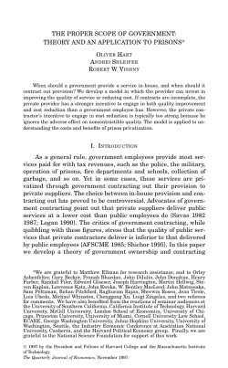 the proper scope of government: theory and an