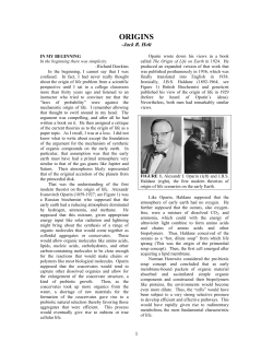 Timeline of theories about the origin of life