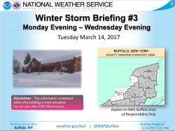 NWS Buffalo NY &ndash; Winter Storm Update &ndash; 14 MAR 2017