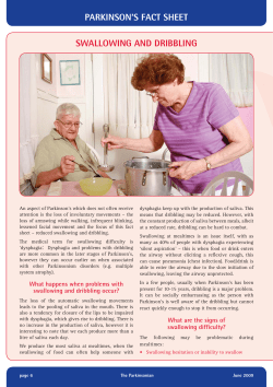 swallowing - Parkinson`s New Zealand