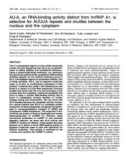 AU-A, an RNA-binding activity distinct from