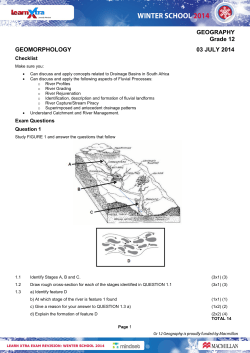 GEOGRAPHY Grade 12 GEOMORPHOLOGY 03