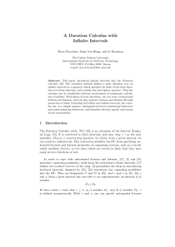 A Duration Calculus with Infinite Intervals