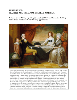HISTORY 600: SLAVERY AND FREEDOM IN EARLY AMERICA