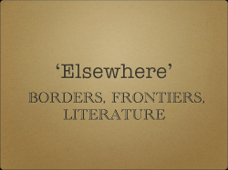 borders, frontiers, literature