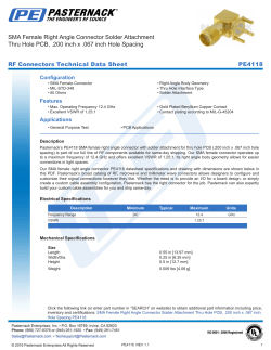 SMA Female Right Angle Connector Solder Attachment