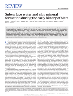 Subsurface water and clay mineral formation