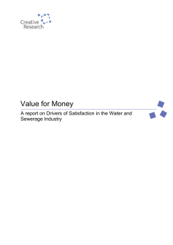 Value for Money - Consumer Council for Water