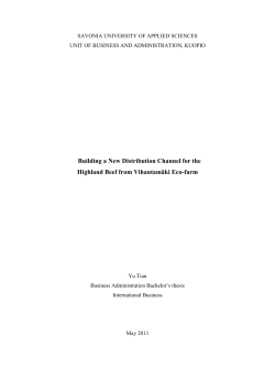 Building a New Distribution Channel for the Highland