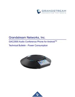 Power Consumption datasheet - GAC2500