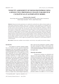 toxicity assessment of monocrotophos using a single cell protozoan