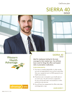 sierra 40 - Western Health Advantage