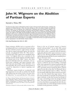 John H. Wigmore on the Abolition of Partisan