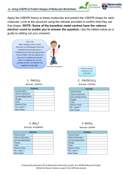 Apply the VSEPR theory to these molecules and predict the VSEPR