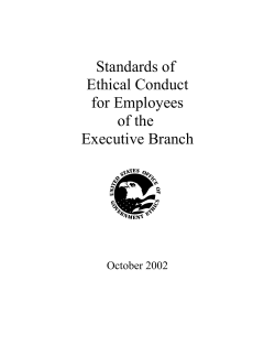 Standards of Ethical Conduct for Employees of the Executive Branch