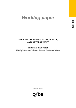 Commercial revolutions, search,and development