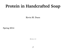 Protein in Handcrafted Soap