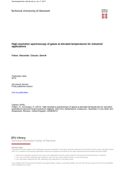 High-resolution spectroscopy of gases at elevated