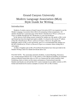 MLA Guide - GCU Media