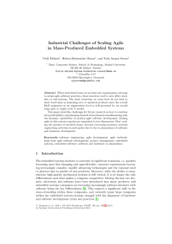 Industrial Challenges of Scaling Agile in Mass