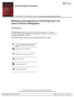 Militarism and opposition in the living room: the case of military