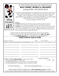 disney dancin experience 2015 - To the Pointe of Performing Arts