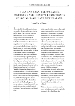 hula and haka: performance, metonymy and - ANU Press