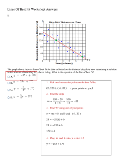 Lines Of Best Fit Worksheet Answers