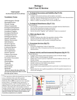 Test Review Outline (Unit 1, Test #2)