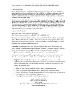 The textbook was written by, Stephen E. Lucas. Lucas, S. E. (2012