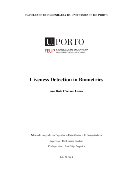 Liveness Detection in Biometrics