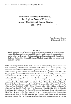 Seventeenth-century Prose Fiction by English Women Writers