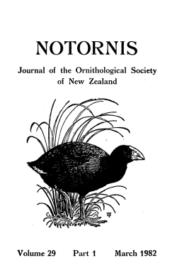 Full Article - Notornis - Ornithological Society of New Zealand