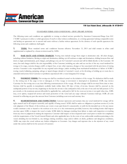 BASE RATE AND OTHER CHARGES - American Commercial Barge