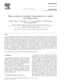 High prevalence of peripheral atherosclerosis in a rapidly